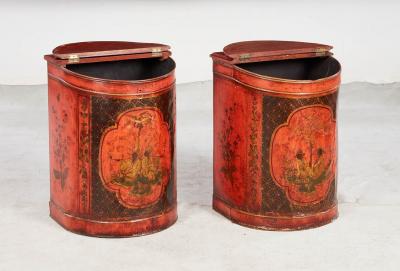 A Rare Pair of Luxury Chinoiserie Tea Cannister Shop Fittings