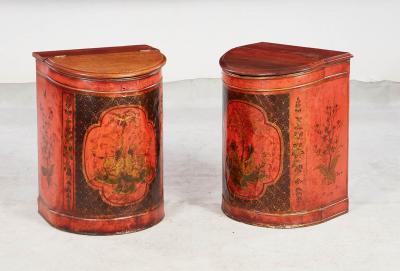 A Rare Pair of Luxury Chinoiserie Tea Cannister Shop Fittings