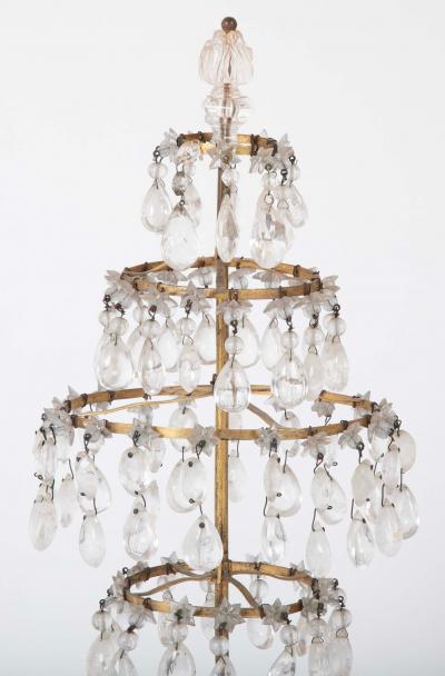 A Rare Pair of Swedish Rock Crystal Crystal Candelabra