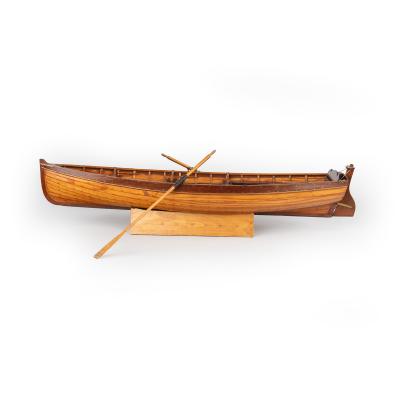 A Rare Welsh Pitch Pine and Mahogany Model of an Award Winning Rowing Boat