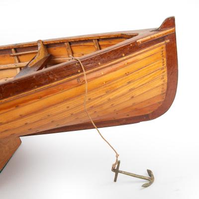 A Rare Welsh Pitch Pine and Mahogany Model of an Award Winning Rowing Boat