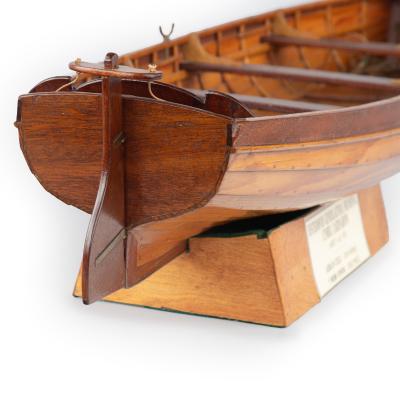 A Rare Welsh Pitch Pine and Mahogany Model of an Award Winning Rowing Boat