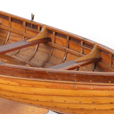 A Rare Welsh Pitch Pine and Mahogany Model of an Award Winning Rowing Boat