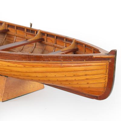 A Rare Welsh Pitch Pine and Mahogany Model of an Award Winning Rowing Boat
