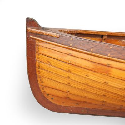 A Rare Welsh Pitch Pine and Mahogany Model of an Award Winning Rowing Boat