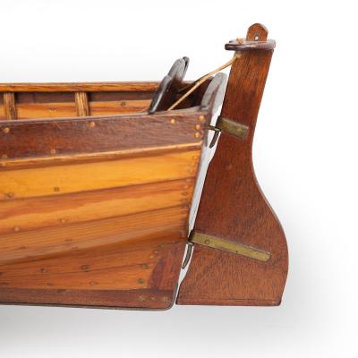 A Rare Welsh Pitch Pine and Mahogany Model of an Award Winning Rowing Boat