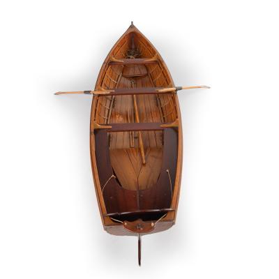 A Rare Welsh Pitch Pine and Mahogany Model of an Award Winning Rowing Boat