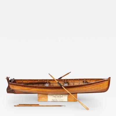 A Rare Welsh Pitch Pine and Mahogany Model of an Award Winning Rowing Boat
