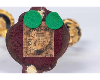 A Rare and Exquisite Pair of Ormolu Mounted Bloodstone Two Light Candlesticks