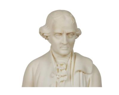 A Rare and Important American Marble Sculpture of Thomas Jefferson Circa 1870