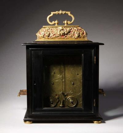 A Rare and Important Charles II 17th Century Table Clock by Henry Jones