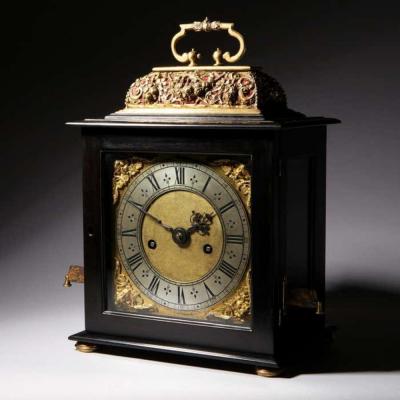 A Rare and Important Charles II 17th Century Table Clock by Henry Jones