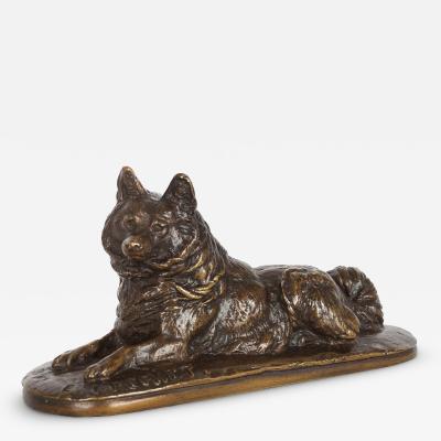 A Recumbent Husky Emmanuel Fremiet