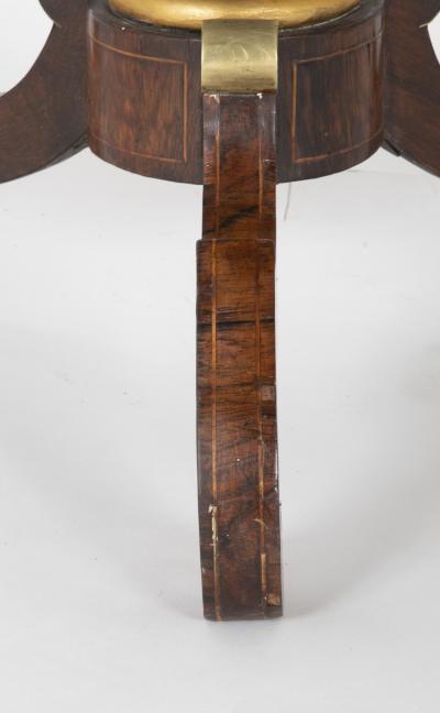 A Regency Brass Edge Banded Octagonal Pedestal Stand