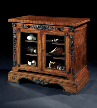 A Regency Period Bronze Mounted Mahogany Side Cabinet