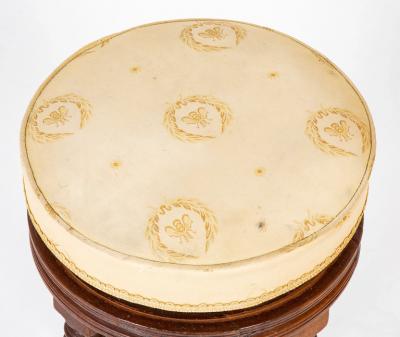 A Regency Reeded Leg Mahogany Revolving Stool