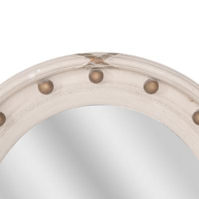 A Regency Style Circular Convex Mirror with Ball Ribbon Decoration