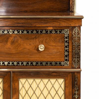 A Regency brass inlaid rosewood secretaire 1810