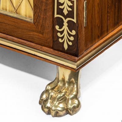 A Regency brass inlaid rosewood secretaire 1810