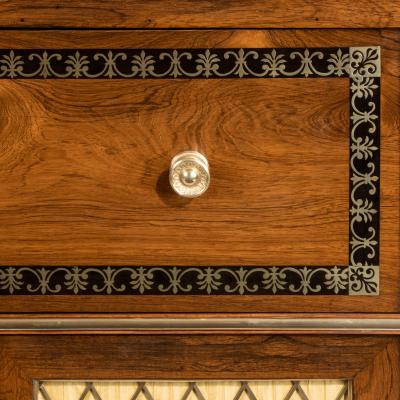 A Regency brass inlaid rosewood secretaire 1810