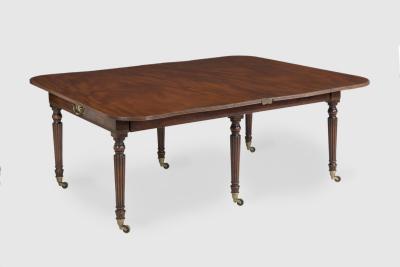 A Regency extending dining table by Morgan Sanders suppliers to Lord Nelson