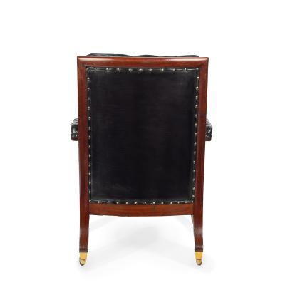 A Regency mahogany library chair