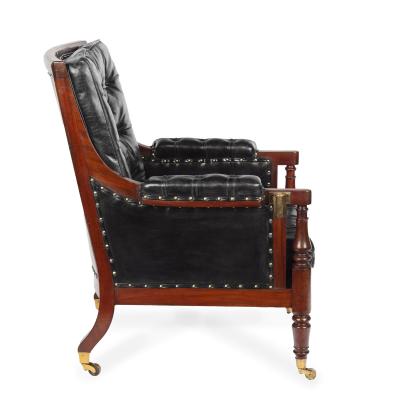 A Regency mahogany library chair
