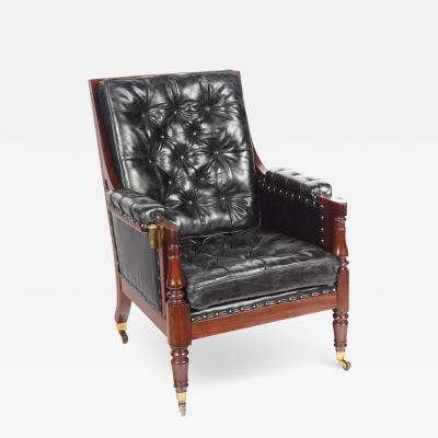 A Regency mahogany library chair