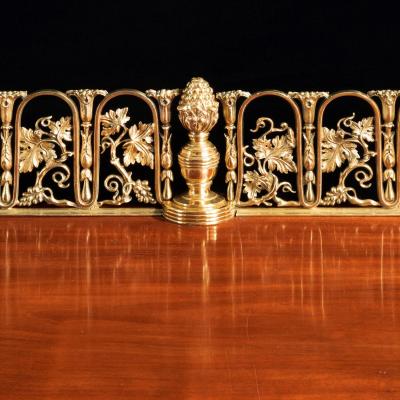 A Regency pale mahogany pedestal sideboard