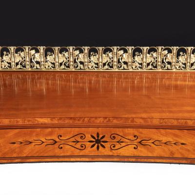 A Regency pale mahogany pedestal sideboard