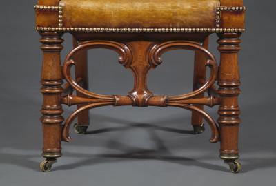 A Remarkable Pair of Mahogany Library Armchairs of Large Scale