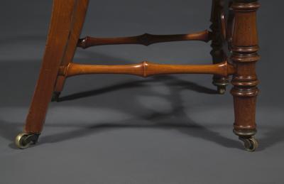 A Remarkable Pair of Mahogany Library Armchairs of Large Scale