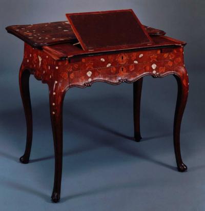 A Rococo Inlaid Italian Mechanical Writing Table