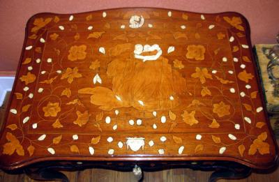 A Rococo Inlaid Italian Mechanical Writing Table