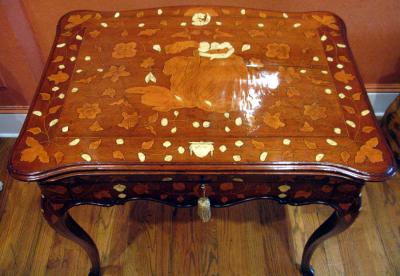 A Rococo Inlaid Italian Mechanical Writing Table