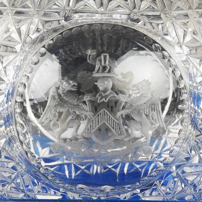 A Royal Commemorative Cut Crystal Glass 1887 Golden Jubilee Scent Bottle