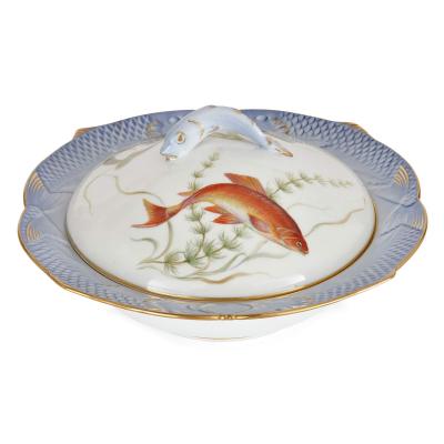 A Royal Copenhagen Ichthyological porcelain part dinner fish service