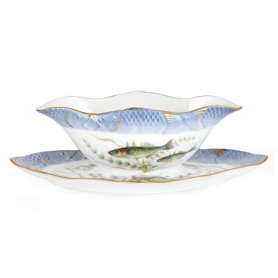 A Royal Copenhagen Ichthyological porcelain part dinner fish service