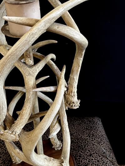A Rustic Antler Form Table Lamp