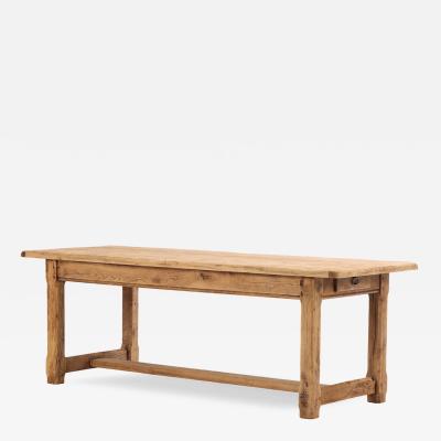 A Rustic French Solid Oak Farm Table C 1930 