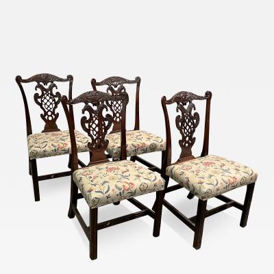 A SET OF FOUR IRISH GEORGE III MAHOGANY SIDE CHAIRS