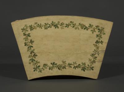 A SET OF FOUR LOUIS XVI PAINTED CHAISES DE JARDIN OF UNUSUAL CURVED FORM