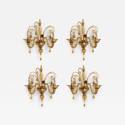 A SET OF FOUR VENETIAN SCONCES