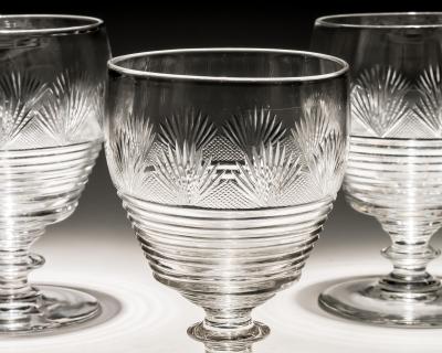 A SET OF SEVEN IRISH REGENCY GOBLETS