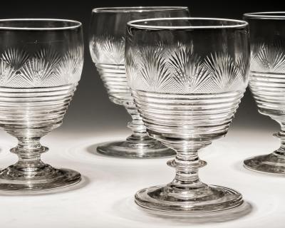 A SET OF SEVEN IRISH REGENCY GOBLETS