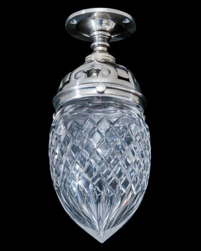 A SET OF THREE ACORN CELLING LIGHTS