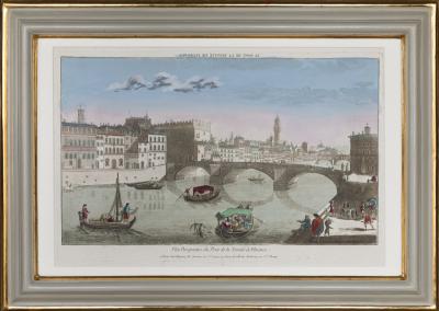 A SET OF TWELVE FRENCH 18TH CENTURY VUES DOPTIQUE IN WATER GILT