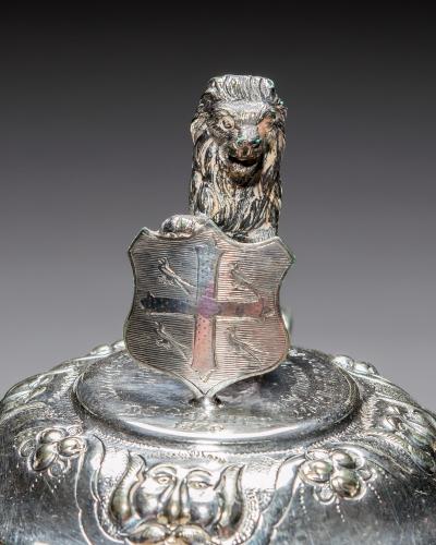 A SILVER PLATED JUG COMMISSIONED FOR UNIVERSITY COLLAGE OXFORD