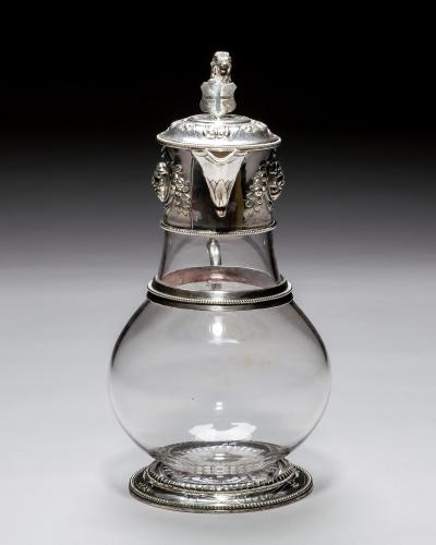 A SILVER PLATED JUG COMMISSIONED FOR UNIVERSITY COLLAGE OXFORD