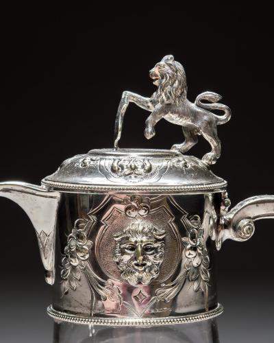 A SILVER PLATED JUG COMMISSIONED FOR UNIVERSITY COLLAGE OXFORD